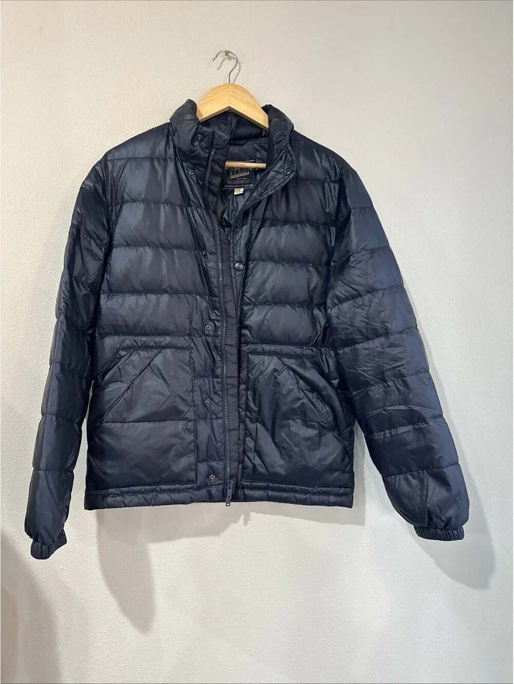 J. Crew Men’s Down-Filled Quilted Puffer Jacket Men’s MEDIUM Black Excellent